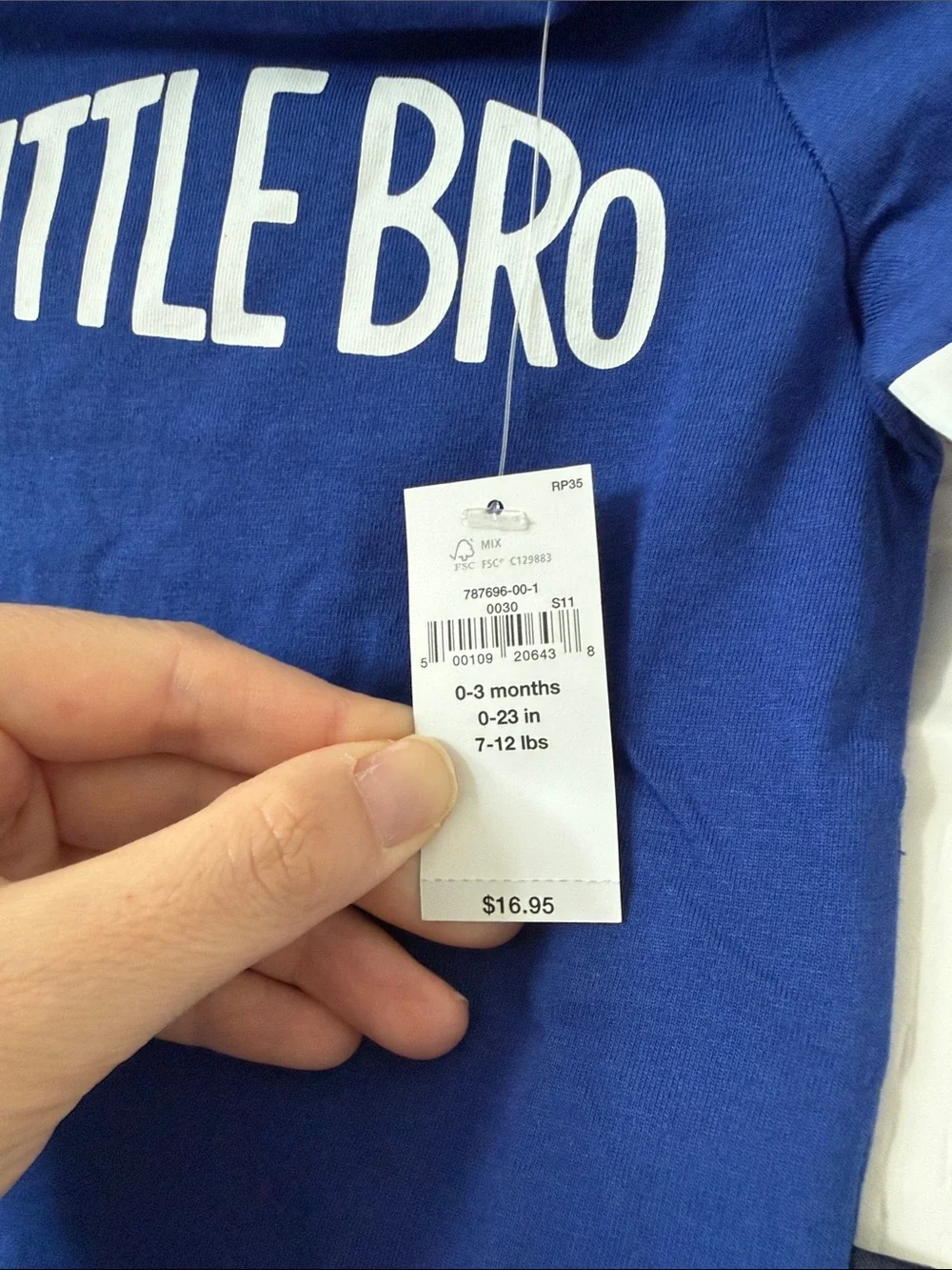 GAP Little Bro Navy Long-Sleeve Baby One-Piece